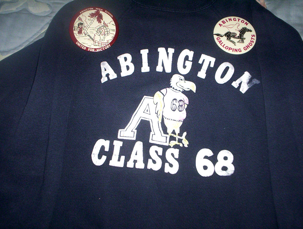 sweat shirt with spirit buttons